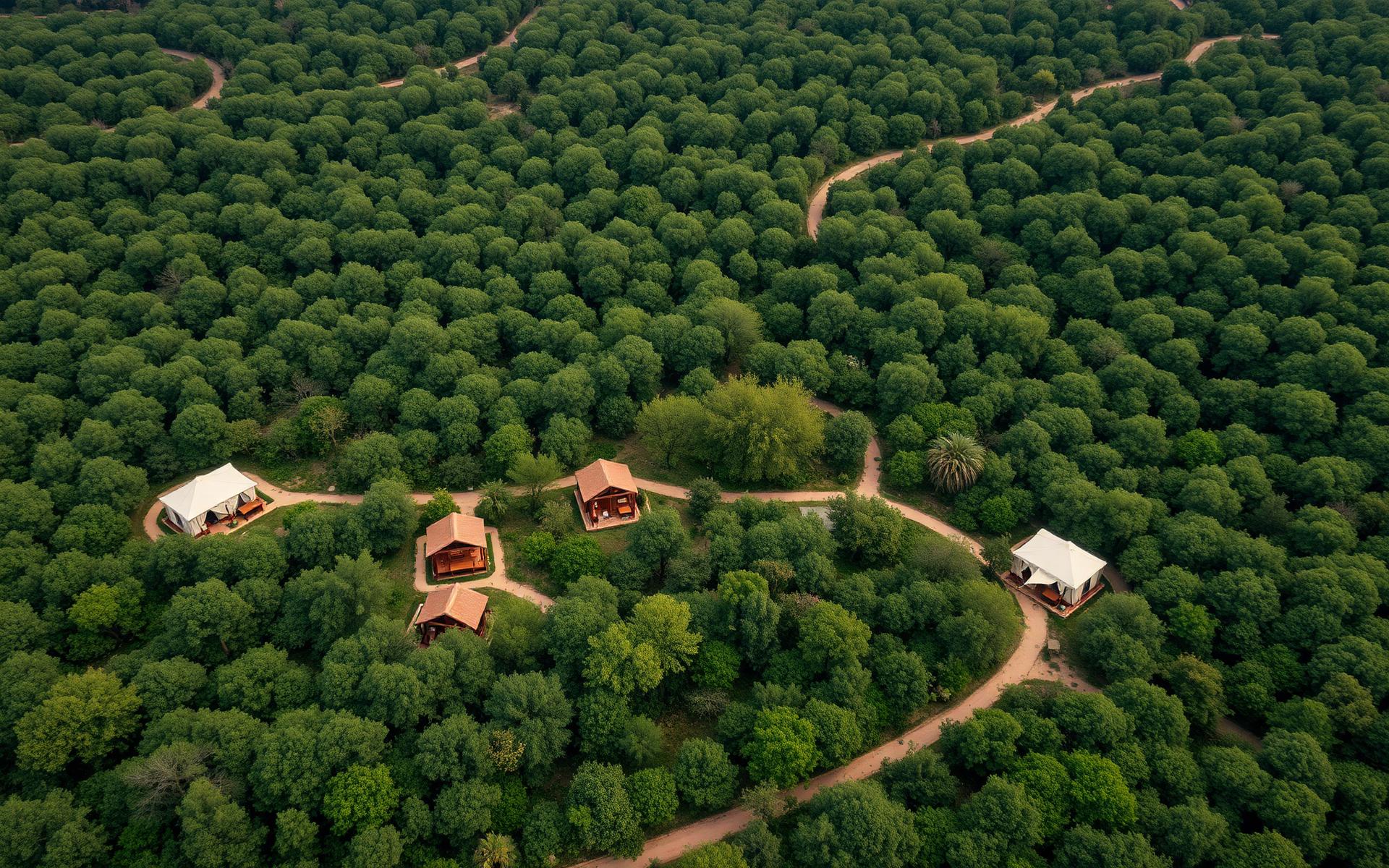 Vista aérea del resort